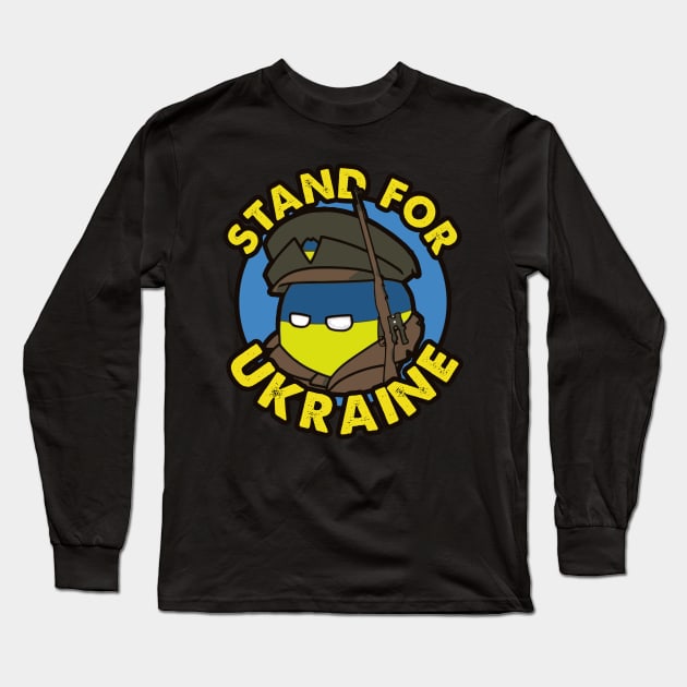 I Stand With Ukrain. Ukrainian flag Long Sleeve T-Shirt by SerenityByAlex